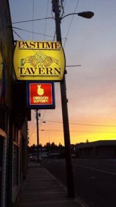 pastime sign sunset 168x300