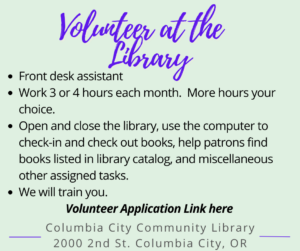 Volunteer at the Library Front Desk 300x251